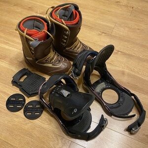 Vintage Burton P1 Snowboard Bindings & THIRTYTWO Boots